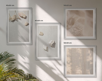 Wall art set Boho stones beach decorations