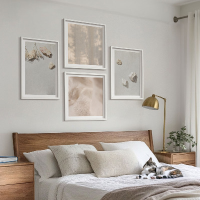 Wall art set Boho stones beach decorations