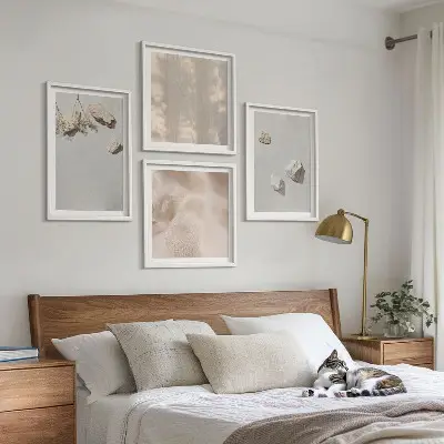 Boho Stones Beach Wall Art Set coastal decorative wall art prints