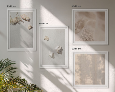 Wall art set Boho stones beach decorations