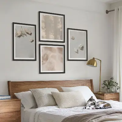 Boho Stones Beach Wall Art Set coastal decorative wall art prints