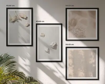Boho Stones Beach Wall Art Set coastal decorative wall art prints
