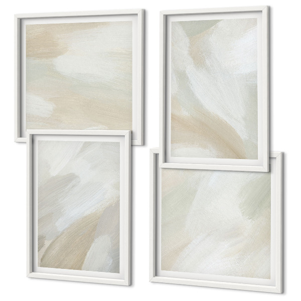Multi-piece wall decor set Brush abstract paint canvas