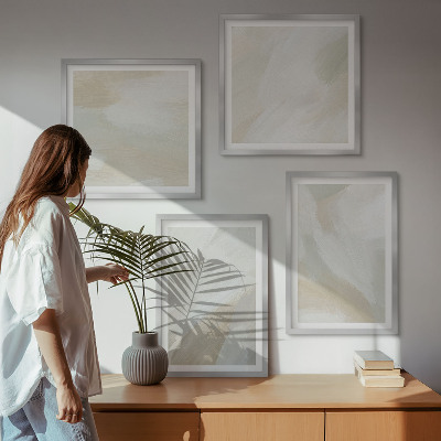 Multi-piece wall decor set Brush abstract paint canvas