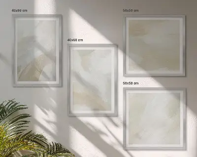 Multi-piece abstract canvas wall art brush paint design