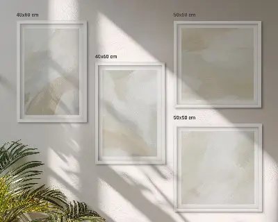Multi-piece abstract canvas wall art brush paint design