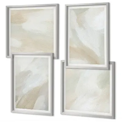 Multi-piece abstract canvas wall art brush paint design