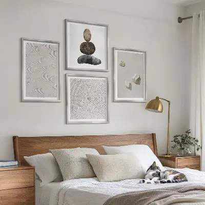 Modern Sand Stones Wall Art Set modern sand stones paint print