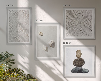 Wall art set Sand stones modern paint