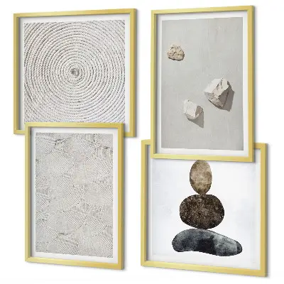 Modern Sand Stones Wall Art Set modern sand stones paint print