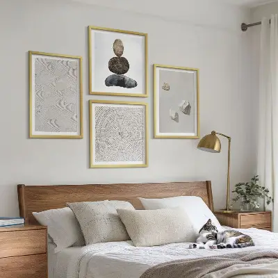 Modern Sand Stones Wall Art Set modern sand stones paint print