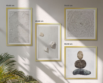 Wall art set Sand stones modern paint