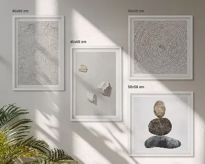 Modern Sand Stones Wall Art Set modern sand stones paint print