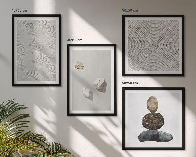 Wall art set Sand stones modern paint
