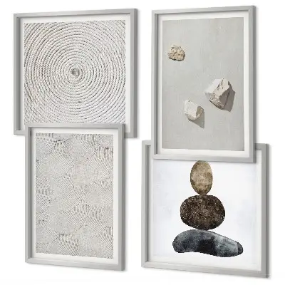 Modern Sand Stones Wall Art Set modern sand stones paint print