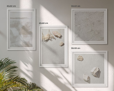 Set of 4 wall art pieces Sand stones boho texture