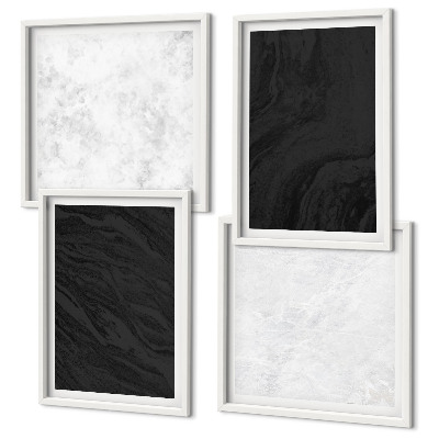 Multi-piece wall decor set Dark light glamorous marbles