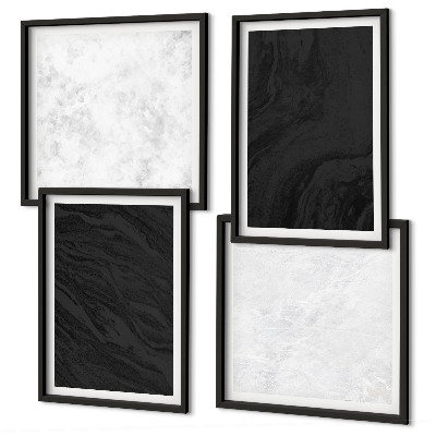 Multi-piece wall decor set Dark light glamorous marbles