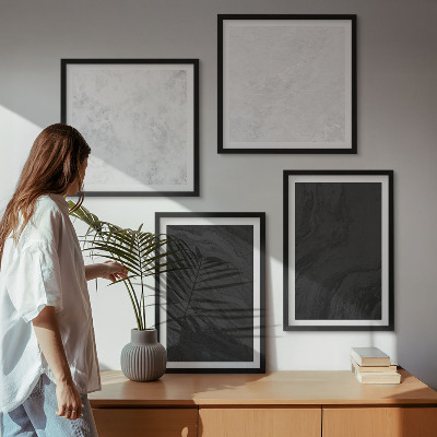 Multi-piece wall decor set Dark light glamorous marbles