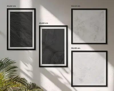 Multi-piece wall decor set dark light glamorous marbles design