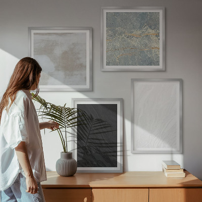 Wall art set Stone textures