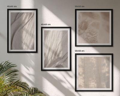 Multi-piece wall decor set Natural boho fabrics close-up