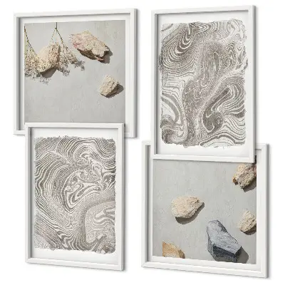 Modern abstract wall art set of 4 pieces