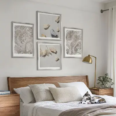 Modern abstract wall art set of 4 pieces