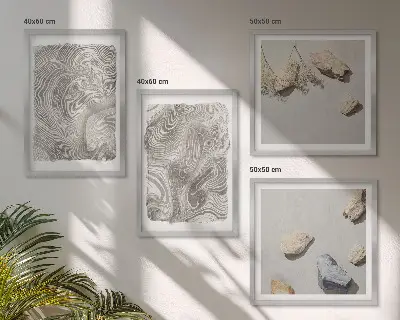 Modern abstract wall art set of 4 pieces