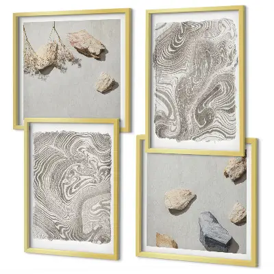 Modern abstract wall art set of 4 pieces