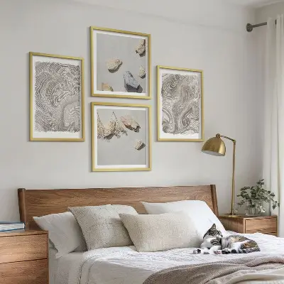 Modern abstract wall art set of 4 pieces
