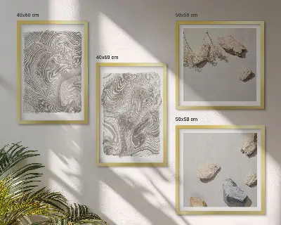 Modern abstract wall art set of 4 pieces