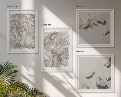Modern abstract wall art set of 4 pieces