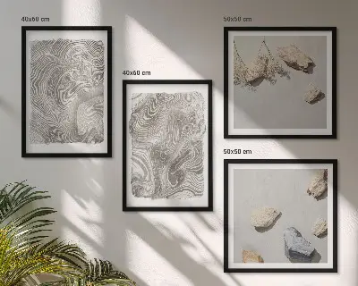 Modern abstract wall art set of 4 pieces