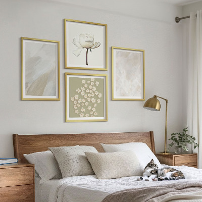 Wall art set Flowers fashionable boho textures
