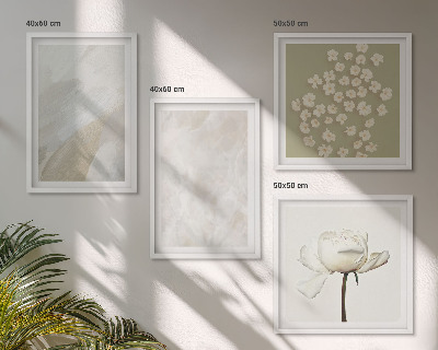 Wall art set Flowers fashionable boho textures