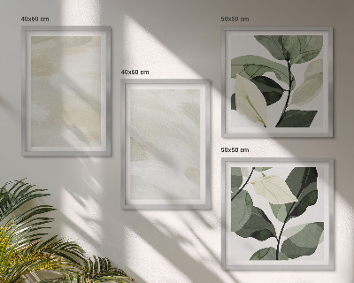 Set of 4 wall art pieces Bright abstract boho paints