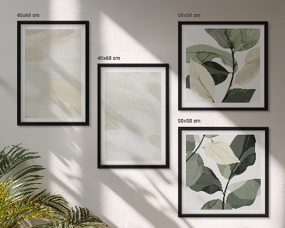 Set of 4 wall art pieces Bright abstract boho paints