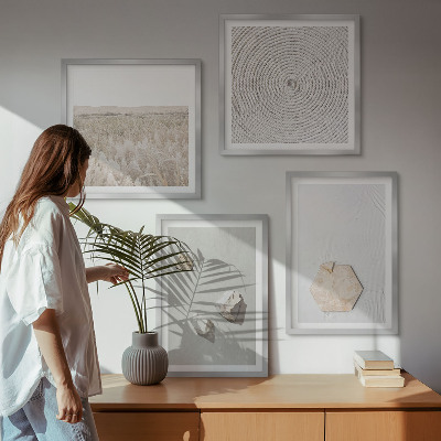 Multi-piece wall decor set Light boho sand textures