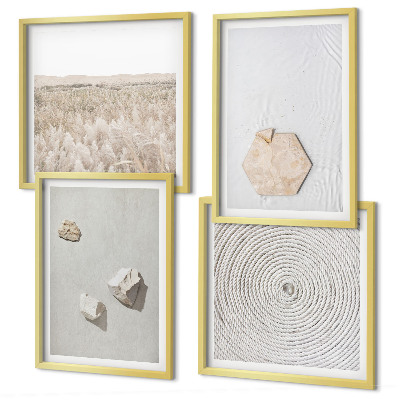 Multi-piece wall decor set Light boho sand textures