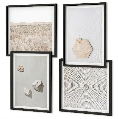 Multi-piece wall decor set with light boho sand textures