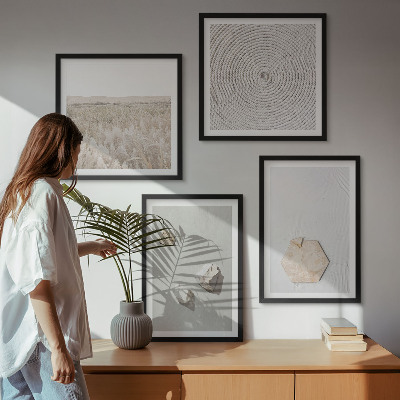 Multi-piece wall decor set Light boho sand textures