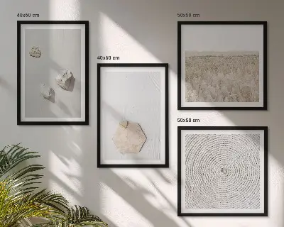 Multi-piece wall decor set with light boho sand textures