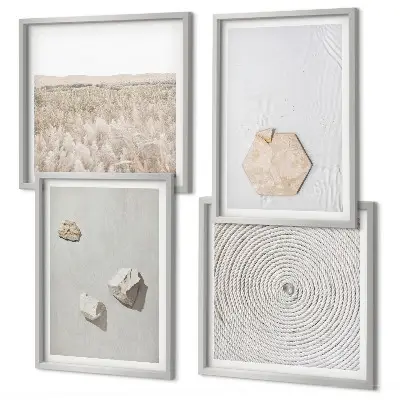 Multi-piece wall decor set with light boho sand textures