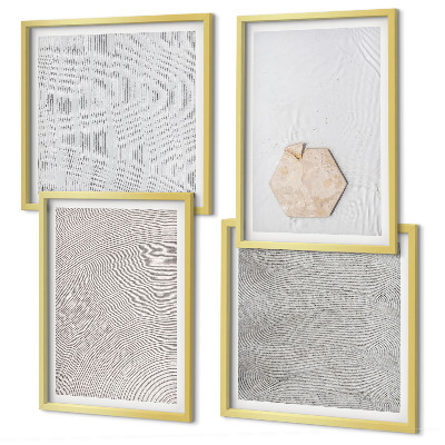 Wall art set Light boho sand textures