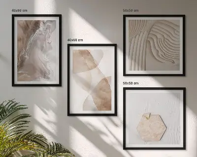 Abstract painted structures wall art set of 4 pieces