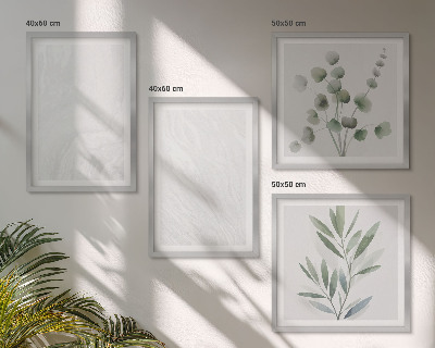 Wall art set Marble structure pastel twigs