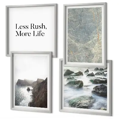 Green Marble Melancholy wall art set of 4 pieces