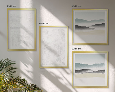 Multi-piece wall decor set White spots on canvas background