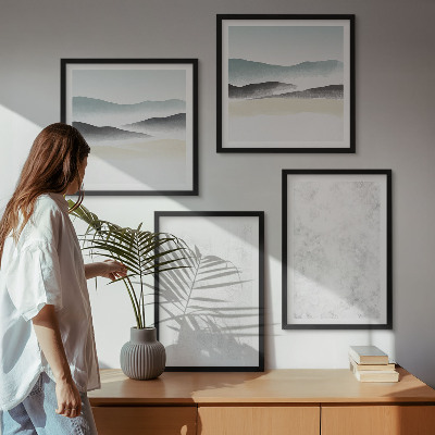 Multi-piece wall decor set White spots on canvas background